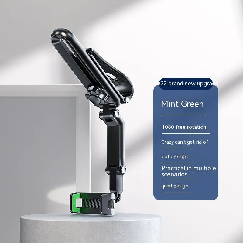 Car phone holder with one clip stable design in black and grey or black and green colours