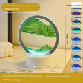 Acrylic quicksand decorative lamp with flowing sand painting, touch switch, and colourful battery, 16x9.5x19cm, blue style