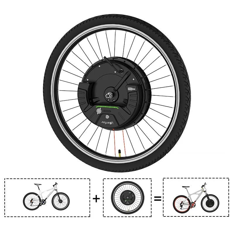 Yunzhilun electric bicycle conversion kit for 26-inch wheels with lithium battery and alloy hub motor