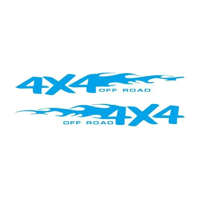 Fire totem striped car body reflective sticker in six colour options and three sizes on a vehicle panel
