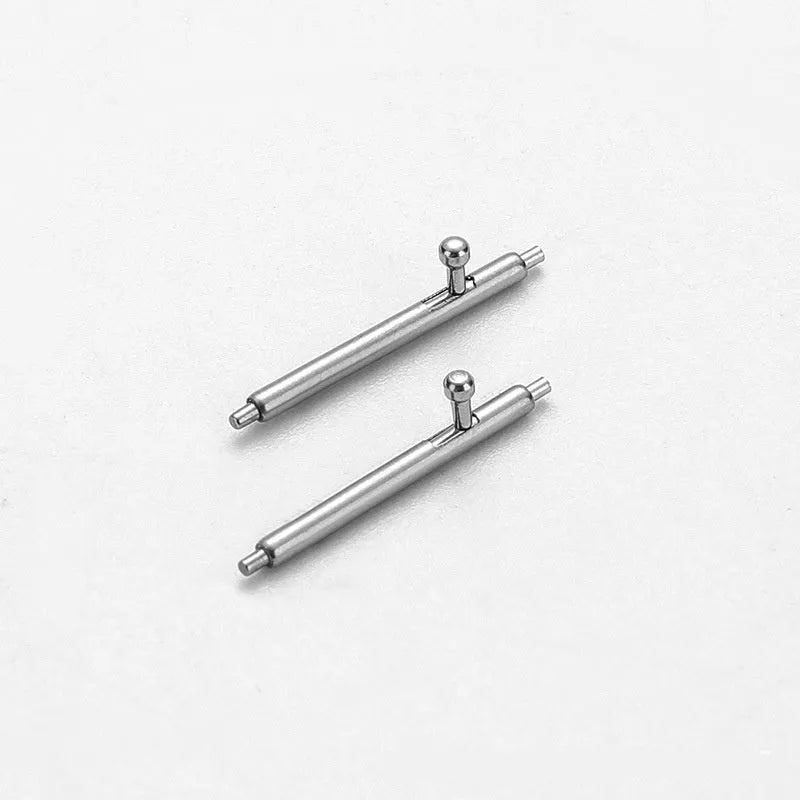 100 metal watch band raw ear pins, 1.5mm diameter 16mm length, with round plug head and solder joint reinforcement