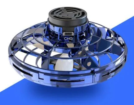 Rotating Flying Gyro Aircraft Induction Drone Toy for Youth Aged 15-35, Manual Control, Electric, Multifunctional, Blue, 4x8cm, Plastic, Choice of 1/2/4 Pieces