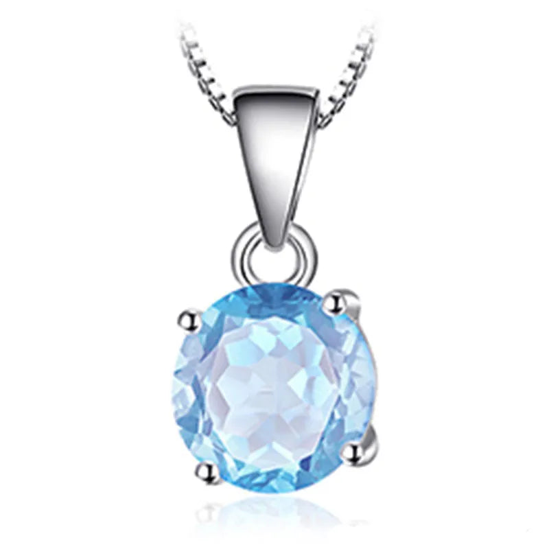 Silver women's stud earrings necklace and bracelet set with pendant 15mm ring 7mm