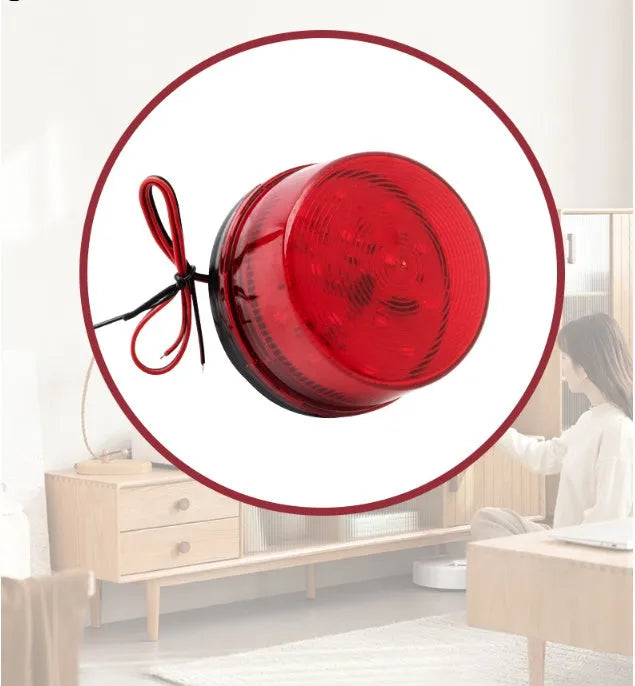 HC-79 small flash warning alarm light in red colour with 73mm diameter for building fire protection systems