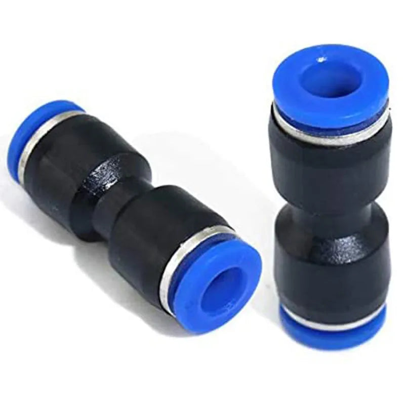 Jinqi pneumatic plastic straight through quick connector for 8mm tubing in black colour
