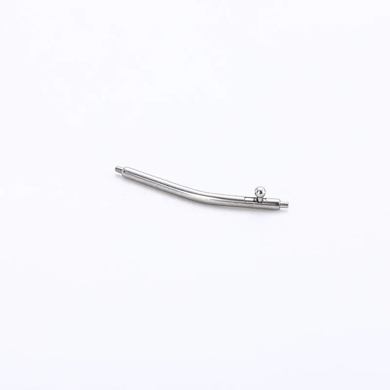 304 stainless steel curved watch spring bars in five sizes from 16mm to 24mm, 100 pieces