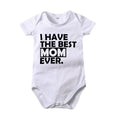 Newborn baby romper in cotton with thin section, colour A-HY1362-MOM, suitable for summer and spring, sizes 0-24 months.
