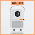 P10 2023 mini portable LCD projector in black, 720p resolution, Android system, with UK plug
