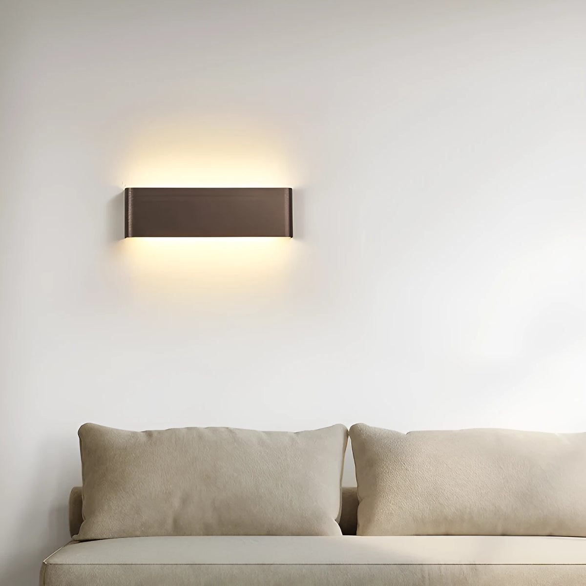 16cm Nordic modern minimalist wall lamp in champagne gold with wall switch control for bedside use