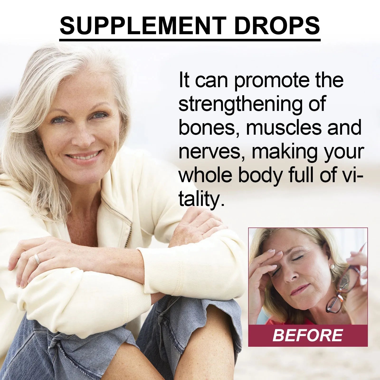 Googeer Body Care Drops supplement in a 30ml glass dropper bottle