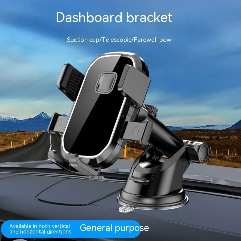 ABS car phone holder dashboard mount with square suction cup bracket for smartphone navigation