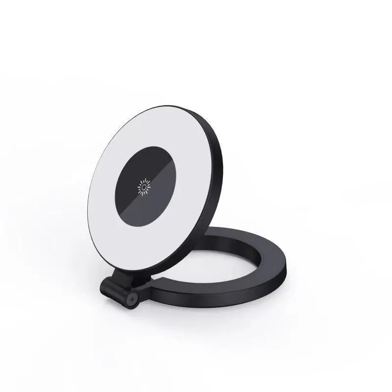 Mini LED fill light, 70x60mm, black or white, with magnetic mount and three-gear brightness control