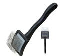 Solid wood pet comb with rubber paint finish showing multiple style options including canopy, crown and vent designs