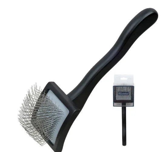 Solid wood pet comb with rubber paint finish showing multiple style options including canopy, crown and vent designs