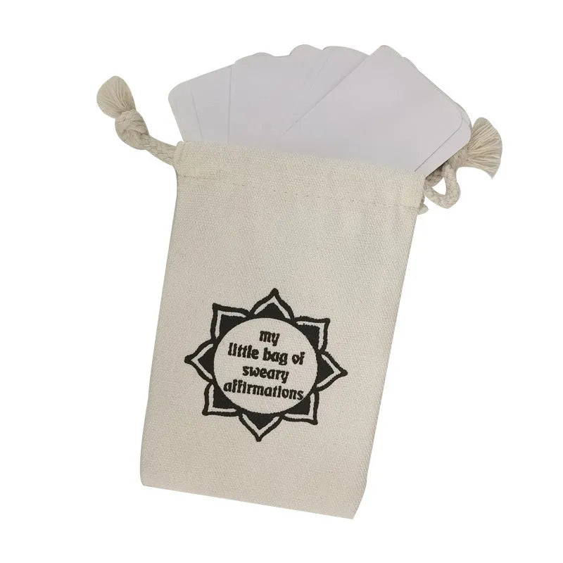 Set of 16 funny affirmation greeting cards with soft healing designs in a gift bag