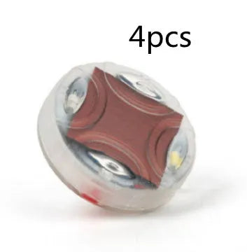 Solar LED car tyre valve light with 4.5 cm diameter and colour adjustable mode on a tyre valve