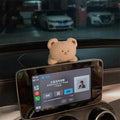 Soft fabric plush doll decoration for car centre console in bear or rabbit cartoon design