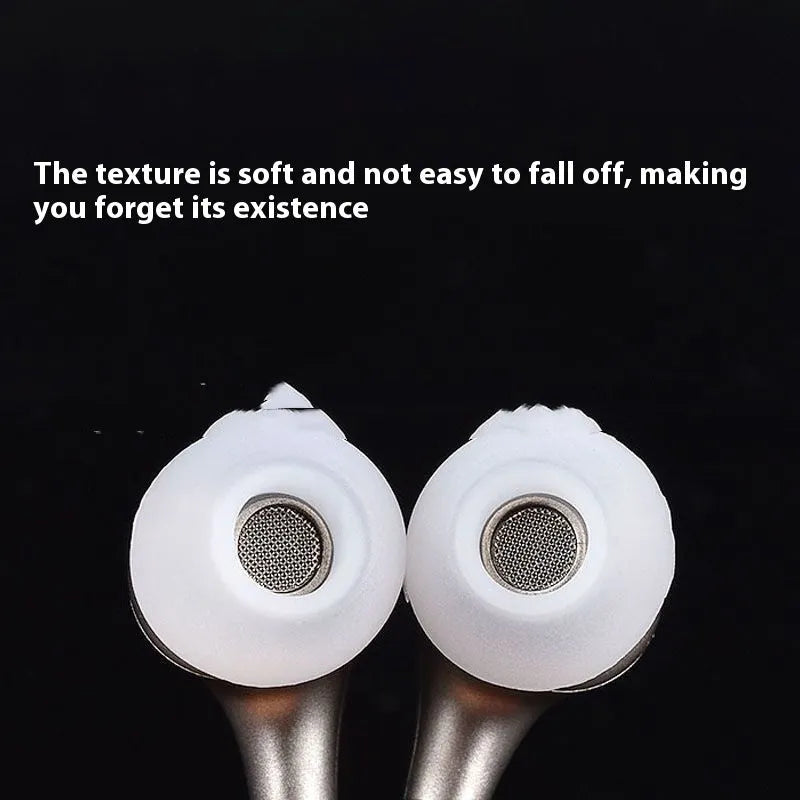Universal silicone ear tips cover 24 pack medium size for AirPods Bluetooth headsets black white in ziplock bag