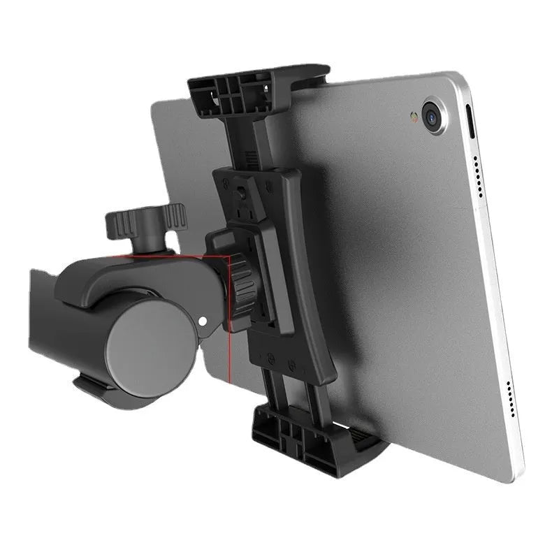 Universal bicycle handlebar spinning bracket in black ABS material for mobile phones and tablets