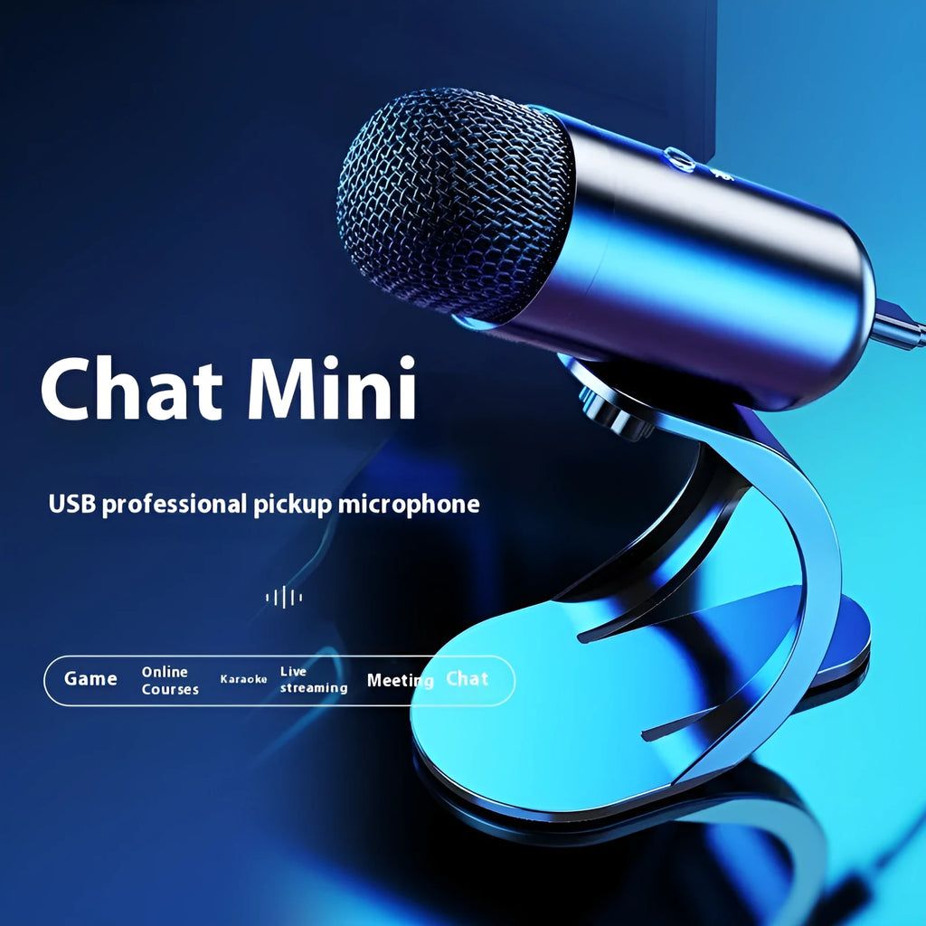 K6 USB wired desktop microphone black version front view for karaoke and live streaming use