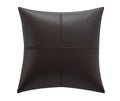 Solid colour soft cowhide leather pillow cover in Nordic style with three size options