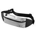 Men's blue waterproof Derm Oxford polyester sports waist bag with adjustable strap.