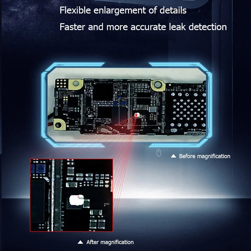 Black USB mobile phone mainboard diagnostic instrument for telecommunication maintenance