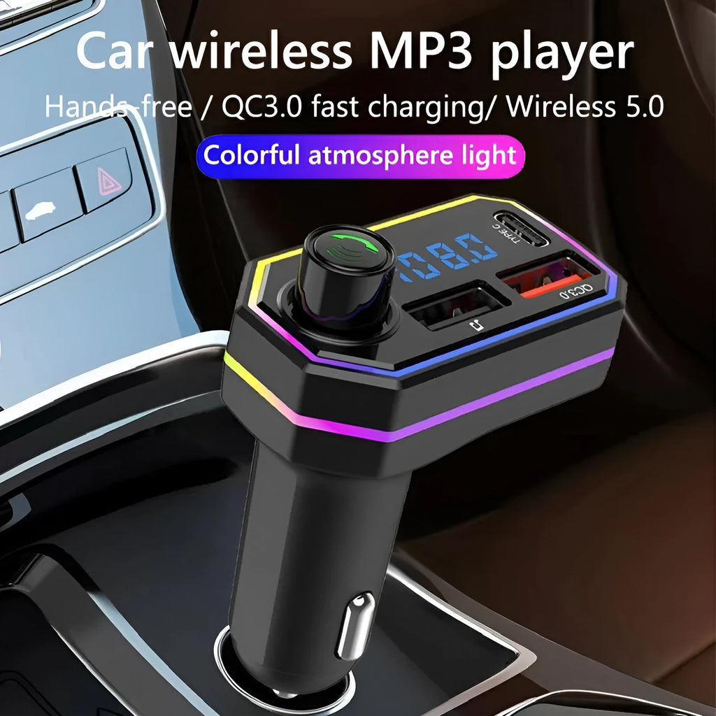 Vehicular Bluetooth MP3 player in P6 bare metal finish with 1.1-inch ABS body