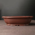 Handmade purple clay bonsai pot in classical plain Chinese style