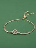 Lucky tree zircon bracelet for women with electroplated metal construction
