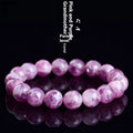 Polished purple crystal bracelet with geometric beads in Korean style unisex design
