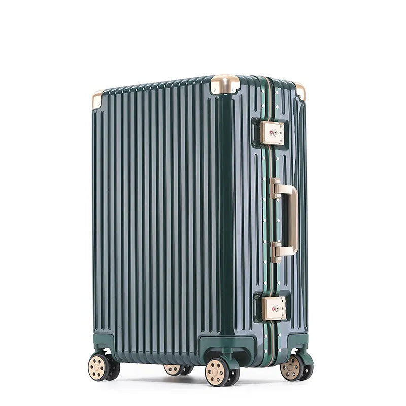 Hard shell ABS+PC suitcase with aluminium frame, anti-theft lock, universal wheels, internal computer and camera compartments
