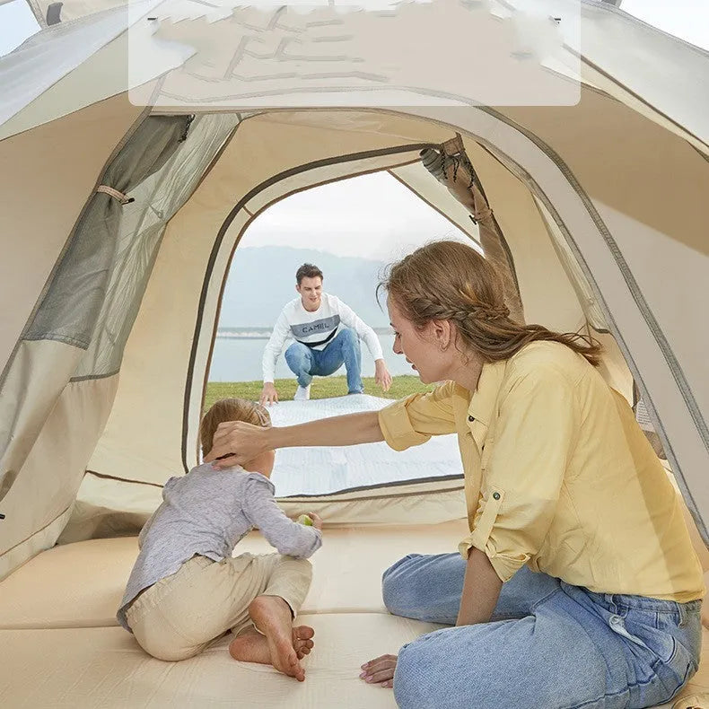 Pop-up outdoor tent double layer Oxford cloth automatic open waterproof camping 230x200x145cm 3-4 person