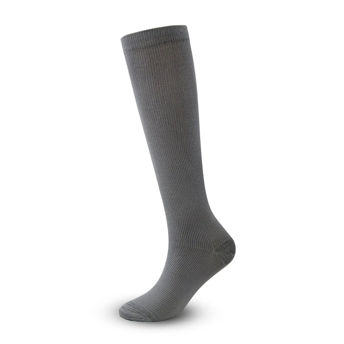 Long tube compression socks in nylon yarn, high cylinder sports style, solid colours, one pair