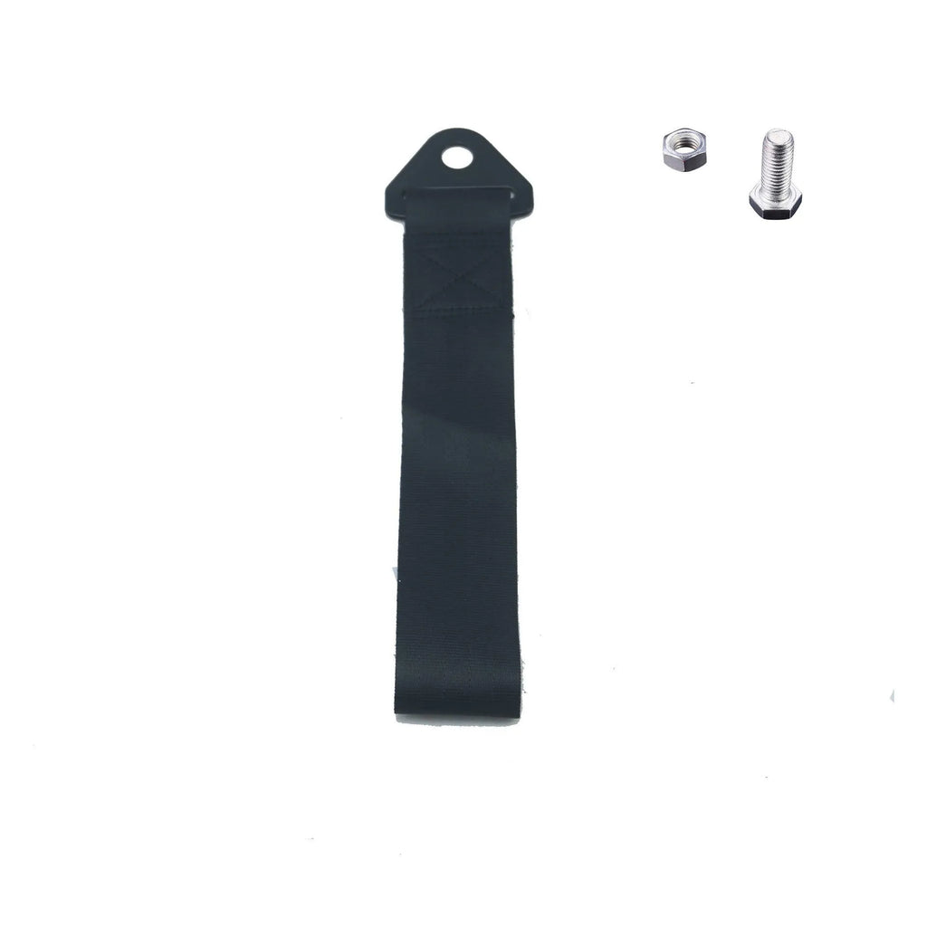 Automotive trailer rope with front bumper ribbon in multiple colour options