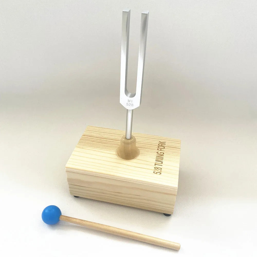 Aluminium alloy 432Hz tuning fork with speaker and 528 tuning fork set in kraft paper box