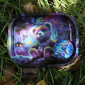 Aluminium alloy four-layer metal cigarette grinder and tray smoking set in Starry Bear colour