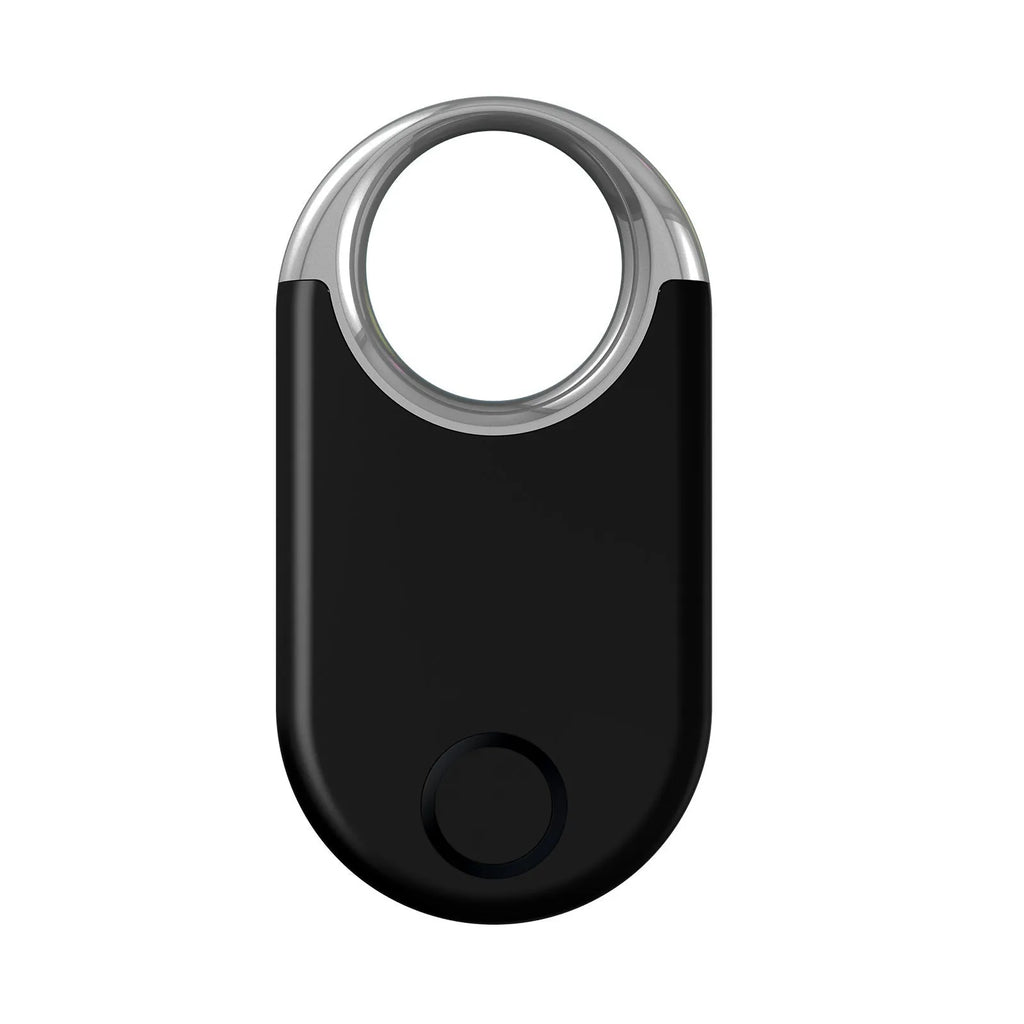 Black and white USB GPS tracker device with compact 55.1mm dimensions for pet and child tracking