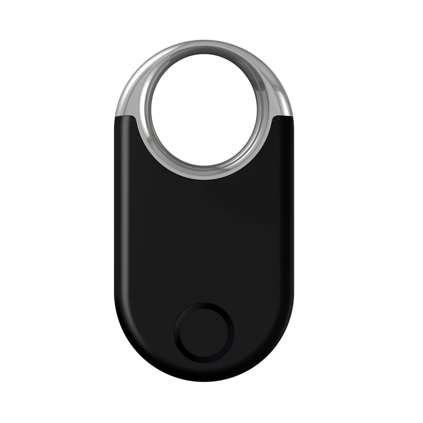 Black and white USB GPS tracker device with compact 55.1mm dimensions for pet and child tracking