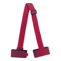 Adjustable shoulder strap for skiing bandages with hook and loop closure in multiple colour options