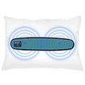 Blue bone conduction music pillow speaker with rectangular memory cotton pillow and Bluetooth 5.0