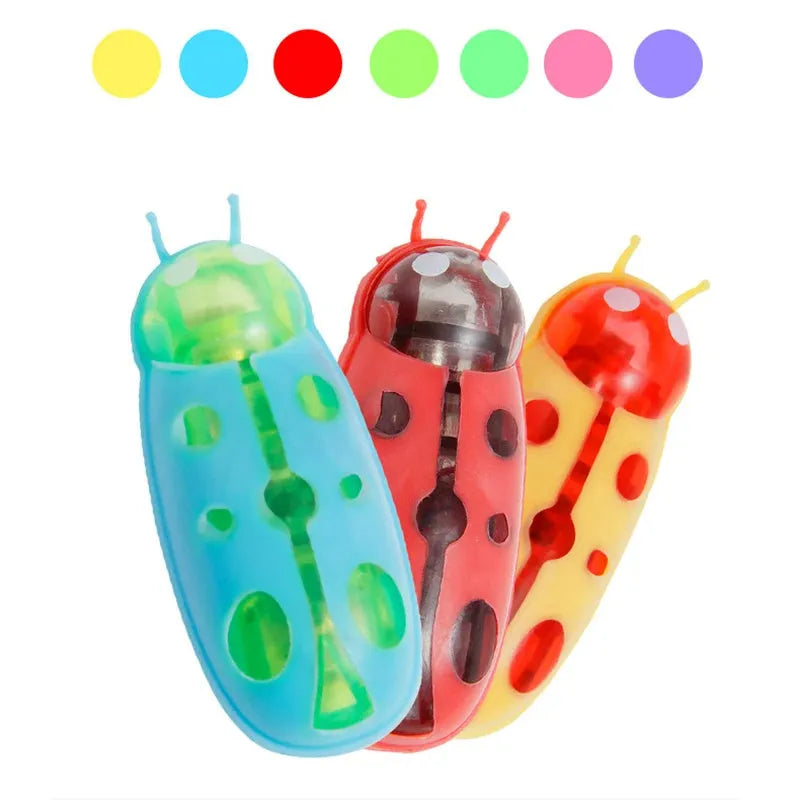 Mini electric bug pet toy showing ladybird beetle design with angular crawling legs