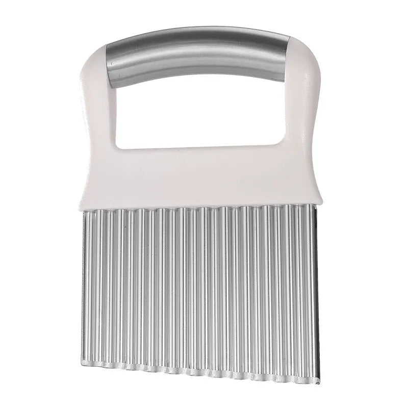 Stainless steel potato wave knife kitchen tool with decorative cutting blade