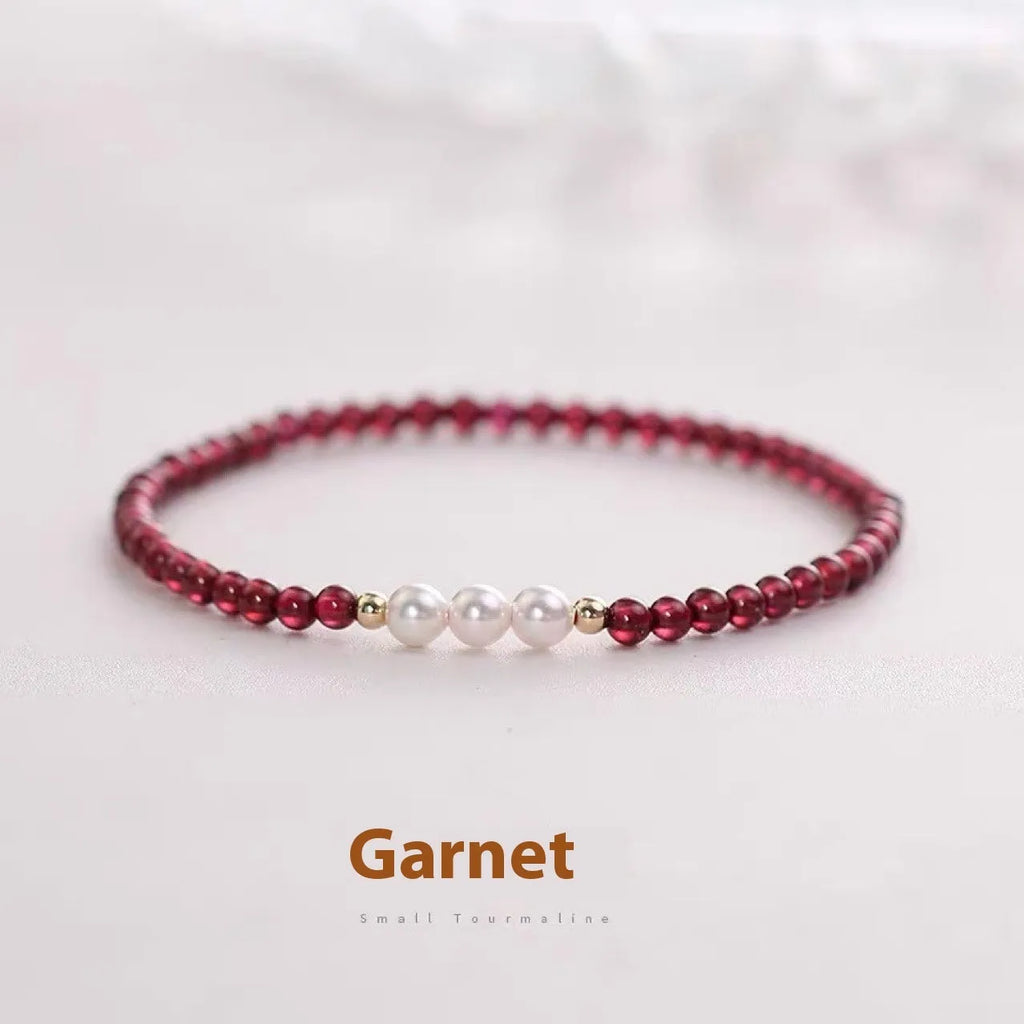 Women's crystal bracelet with an artificial pearl in 3mm or 4mm size for OL fashion style.