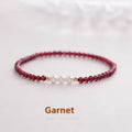 Women's crystal bracelet with an artificial pearl in 3mm or 4mm size for OL fashion style.