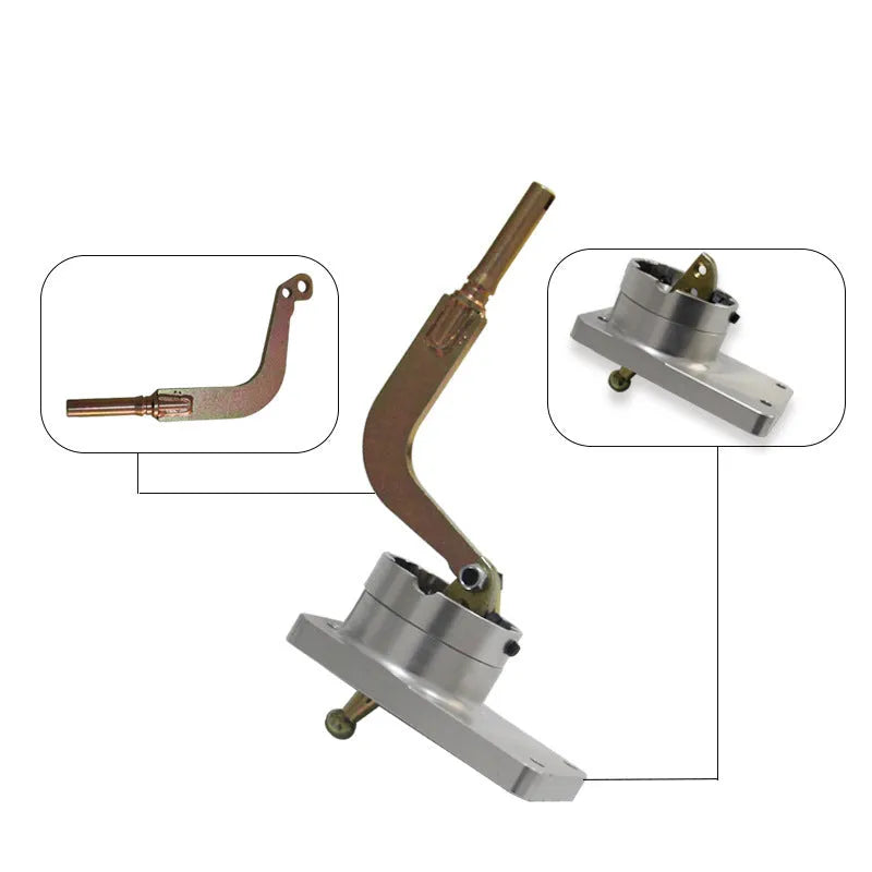 Silver aluminium alloy quick shift short rod for Horton vehicles
