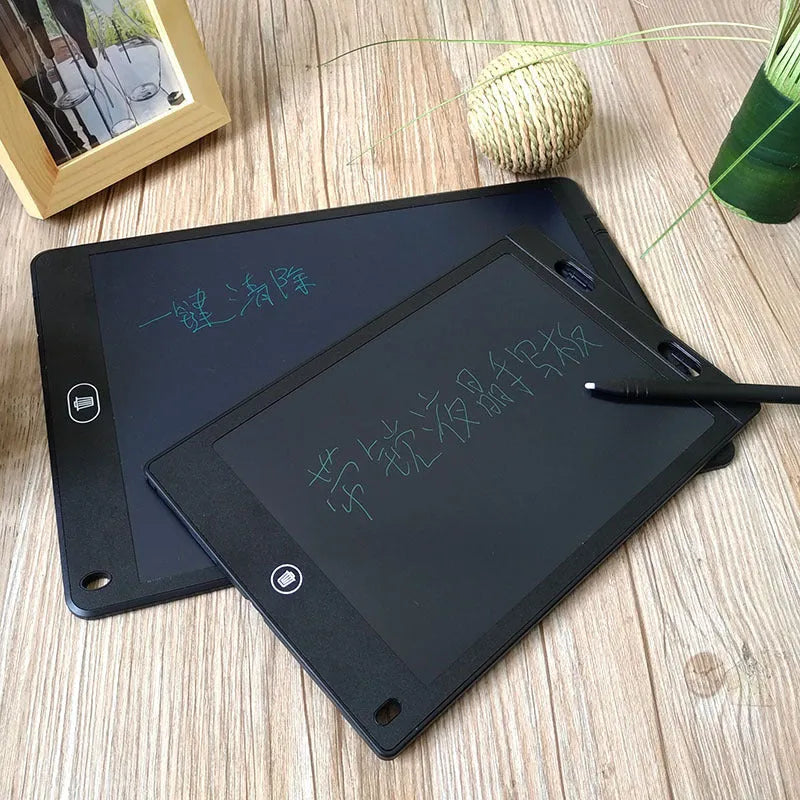 8.5-inch LCD handwriting board in black with pen, for children's early education writing and drawing
