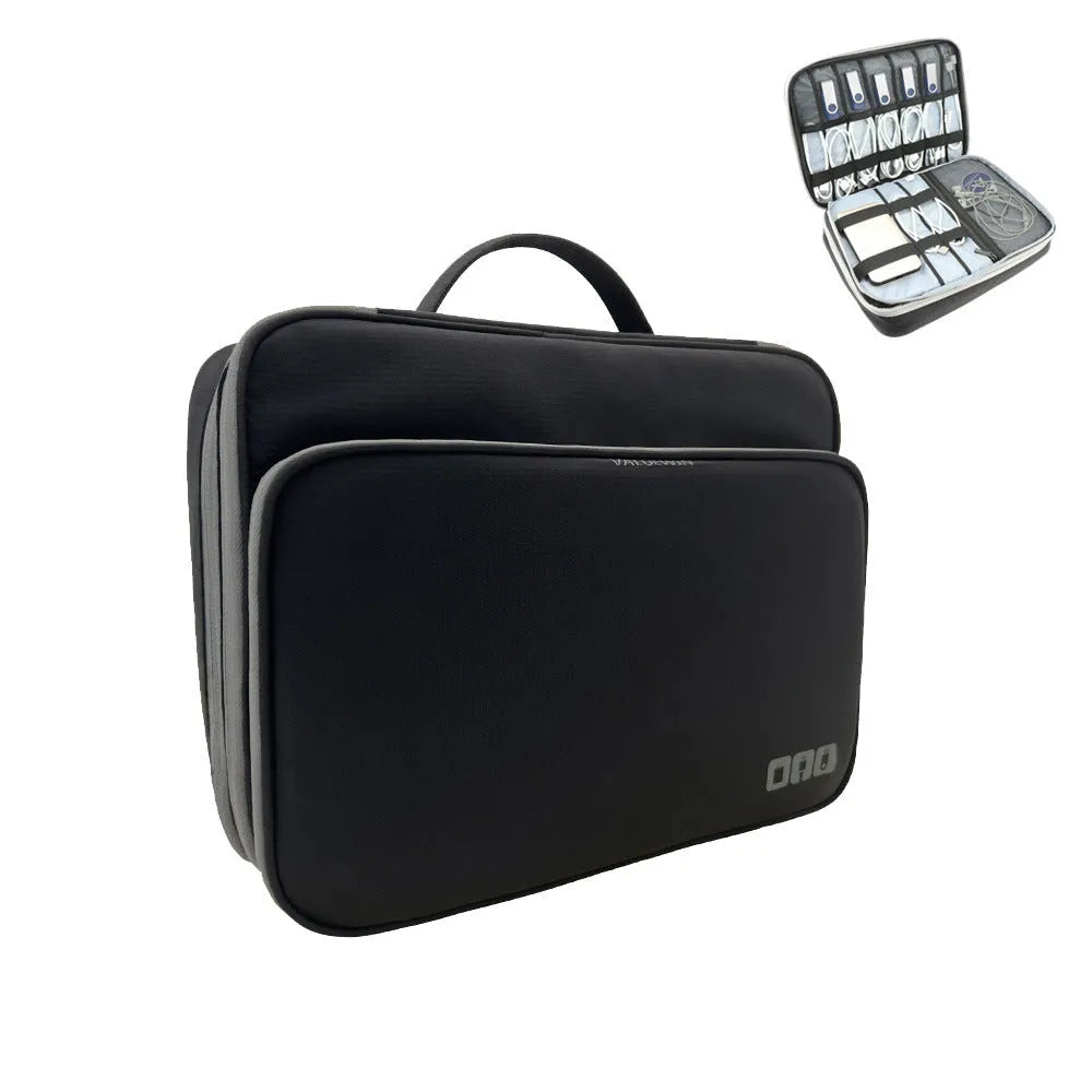 Three-layer travel storage bag in grey with waterproof polyester construction and 20L capacity