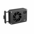 Black aluminium alloy smart cooling mute fan radiator measuring 89mm x 52mm x 25.95mm