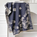 Cashmere-like winter scarf with tassel trim in four colour options showing dimensions of 185cm by 65cm